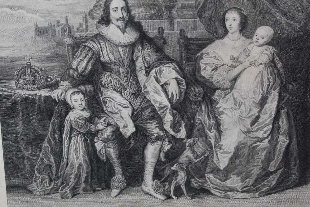 Late 18th century black and white engraving after Van Dyck - 'Charles the First, King of England & H - Image 8 of 10