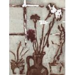 Margaret Kroch Frishman (1897-1972) limited edition (numbered 69/100) aquatint titled Carnations, da