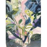 Joyce Pallot (1912-2004) watercolour- Hot House Plants, signed, in glazed frame. 68cm x 46cm