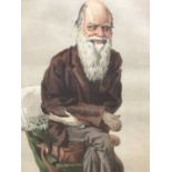 Vanity Fair lithograph of Charles Darwin