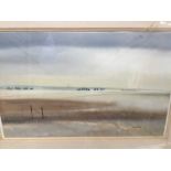 Peter Hall (b. 1958) watercolour, landscape, together with a lithograph after C. H Lauder RSW