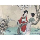 Japanese painted silk picture