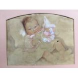 Eileen Alice Soper (1905-90), watercolour of a baby, 1934 and signed