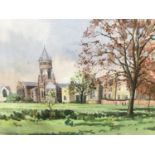 David Talks watercolour Rugby School