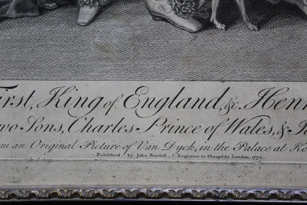 Late 18th century black and white engraving after Van Dyck - 'Charles the First, King of England & H - Image 4 of 10