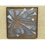 Two Abstract metal sculpture panels