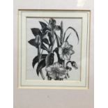 Three Clare Leighton framed wood engravings from Four Hedges