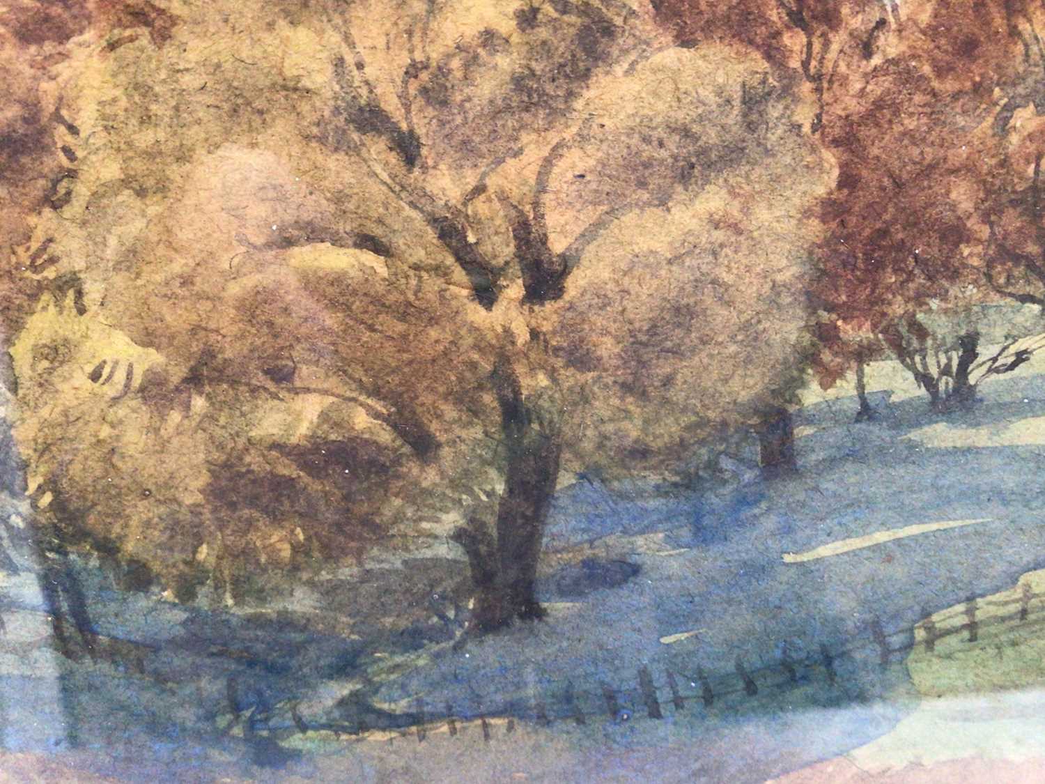 Joanna Hassall, early 20th century, English School, watercolour - an extensive rural valley, signed, - Image 4 of 5