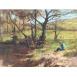 Lawrence Carrington Grubbe (late 19th / early 20th century) Spring in Wales title and name in penci