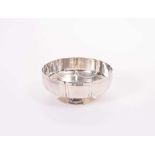 George VI silver rose bowl of pinched circular form on flared pedestal foot, (London 1938), maker Te