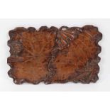 Late 19th / early 20th century Chinese carved hardwood tray