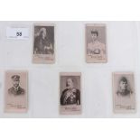 Cigarette cards - Taddy 1897. English Royalty. Complete set of 5.