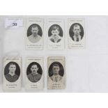 Cigarette cards - Taddy 1907/8 Prominent Footballers - 11 different, variety of backs.