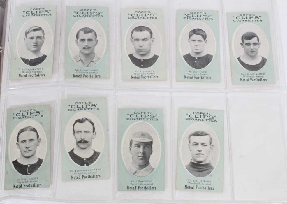 Cigarette cards - Cope Bros 1910. Noted Footballers (Clips 282 Subjects) 41 different subjects. - Image 9 of 12