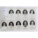 Cigarette cards - Taddy 1907/8 Prominent Footballers - 9 different, variety of backs..