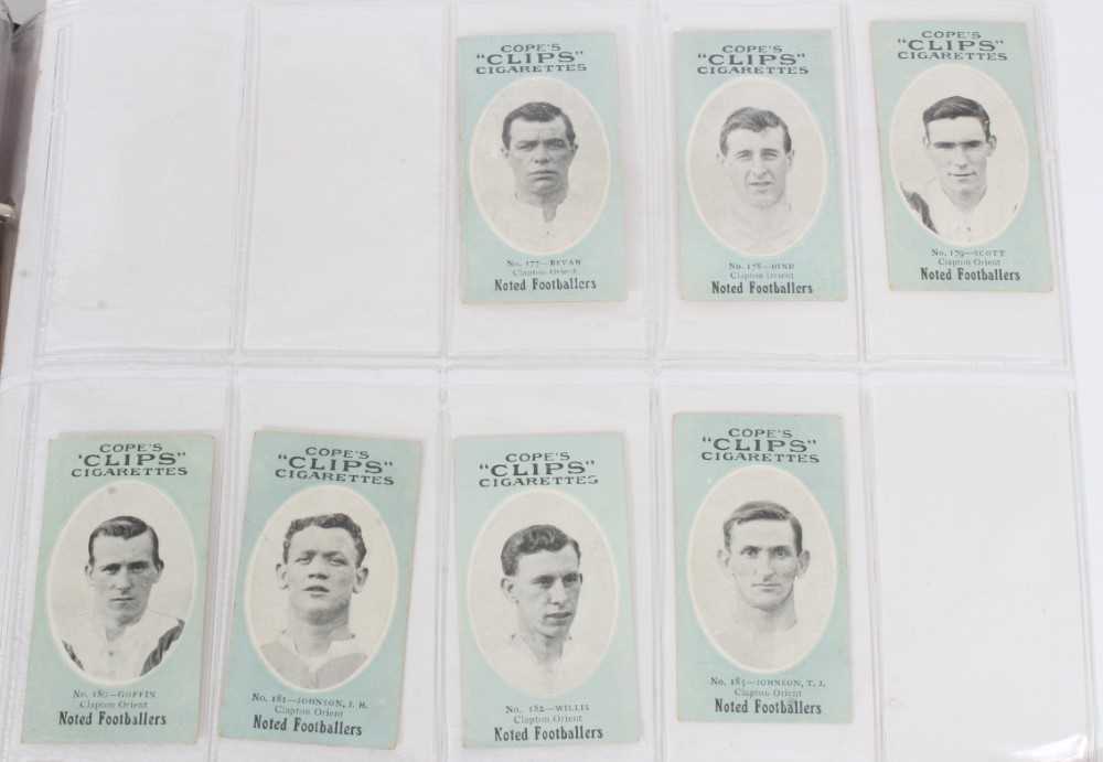 Cigarette cards - Cope Bros 1910. Noted Footballers (Clips 282 Subjects) 41 different subjects. - Image 7 of 12