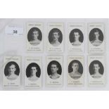 Cigarette cards - Taddy 1907/8 Queens Park Rangers, 19 different cards..