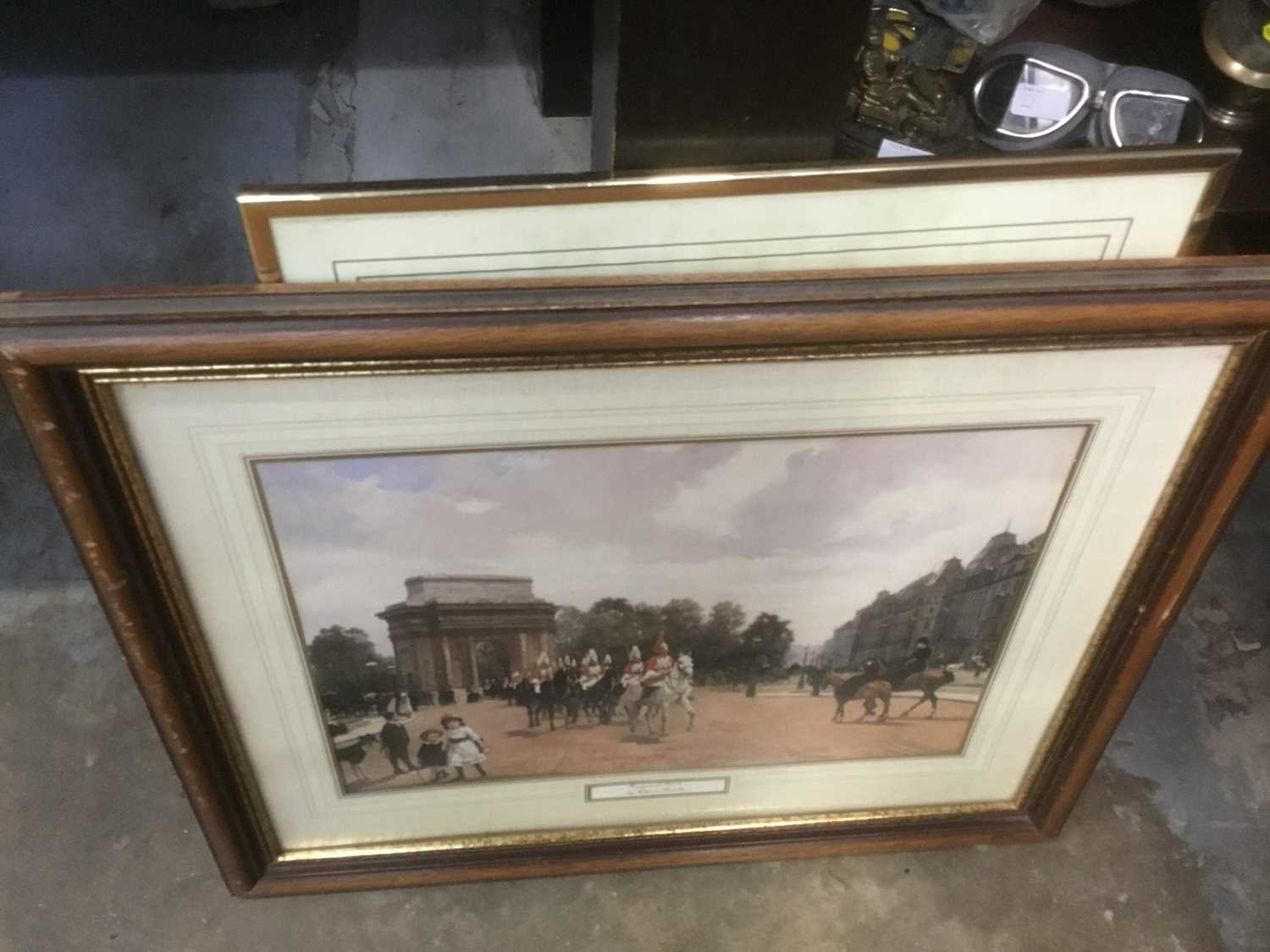 Framed and glazed print by Stock - Changing Horses at the Plough, dated 1882, along with further pic - Image 5 of 6