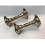 Pair of silver knife rests