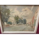 Ella Arawhinoa Constable (1893-1966), watercolour- Dedham High street