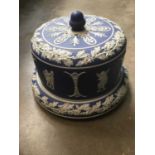 Wedgwood style cheese dome, Royal Crown Derby part service, other ceramics