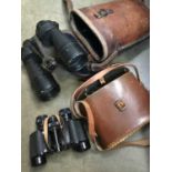 Two pairs of binoculars