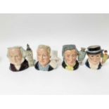 Eight Royal Doulton character jugs - The Figue Collector D7156, The Jug Collector D7147, george Tinw