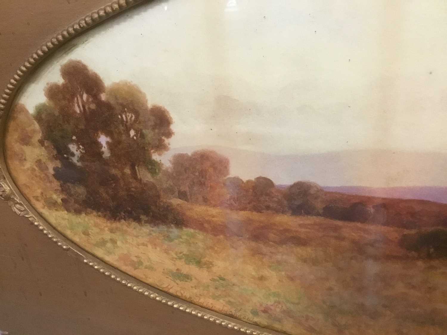 H Sinclair Jackson, watercolour landscape oval, and collection of decorative pictures and prints - Image 4 of 11