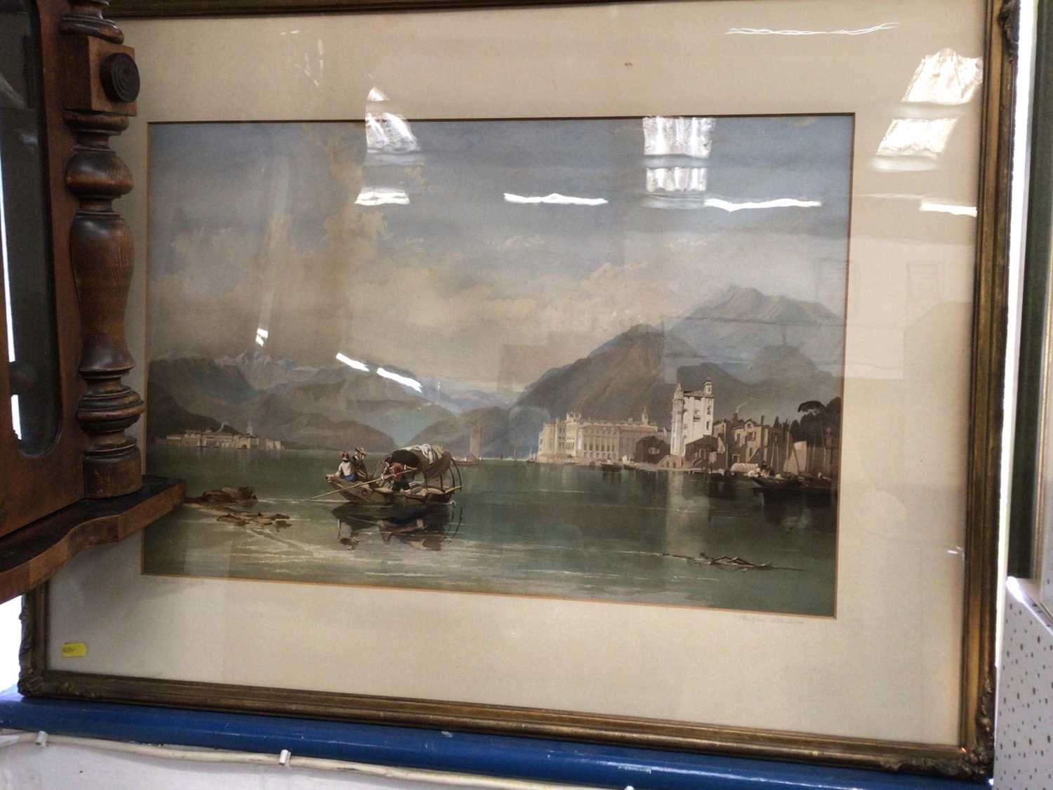 Clarkson Stanfield lithograph of an Italian scene, signed and titled in pencil, 61cm x 40cm, framed