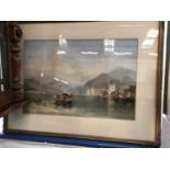 Clarkson Stanfield lithograph of an Italian scene, signed and titled in pencil, 61cm x 40cm, framed