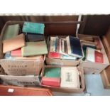 Nine boxes of mixed books (19th century and later)