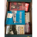 Four boxes of books, mostly military, music and film