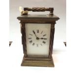 Edwardian brass carriage clock