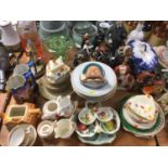 Large group of ceramics to include novelty jug in the form of a Duck other similar items and figures