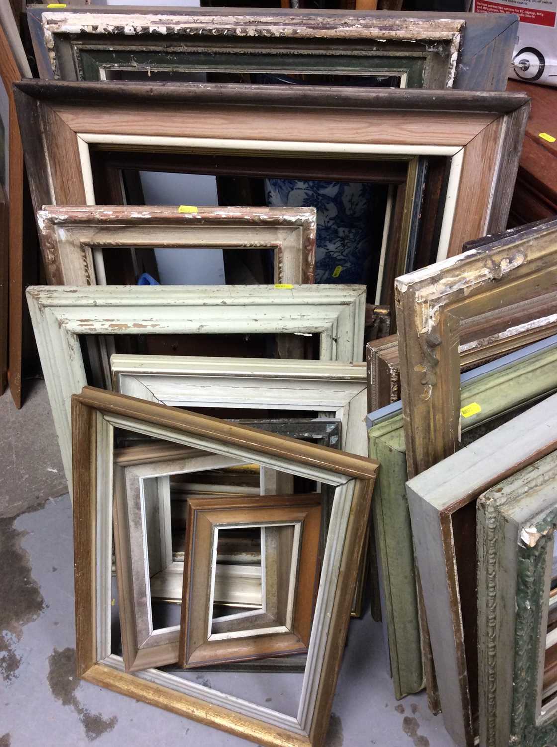 Quantity picture frames, together with pictures and prints