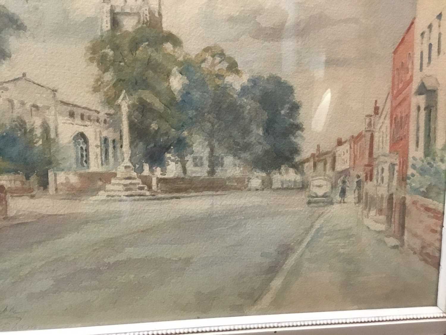 Ella Arawhinoa Constable (1893-1966), watercolour- Dedham High street - Image 3 of 4