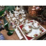 Royal Albert Old Country Roses ceramics to include Teapot, ornaments and dishes