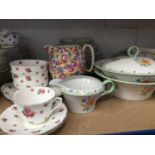 Shelley porcelain 'Posy Spray' dinner service, Royal Doulton 'Hampton Court' dinner and tea service,