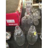Collection of 19th century glass decanters