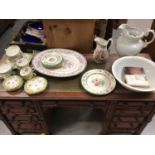 Collection of decorative china by Spode and others, books etc