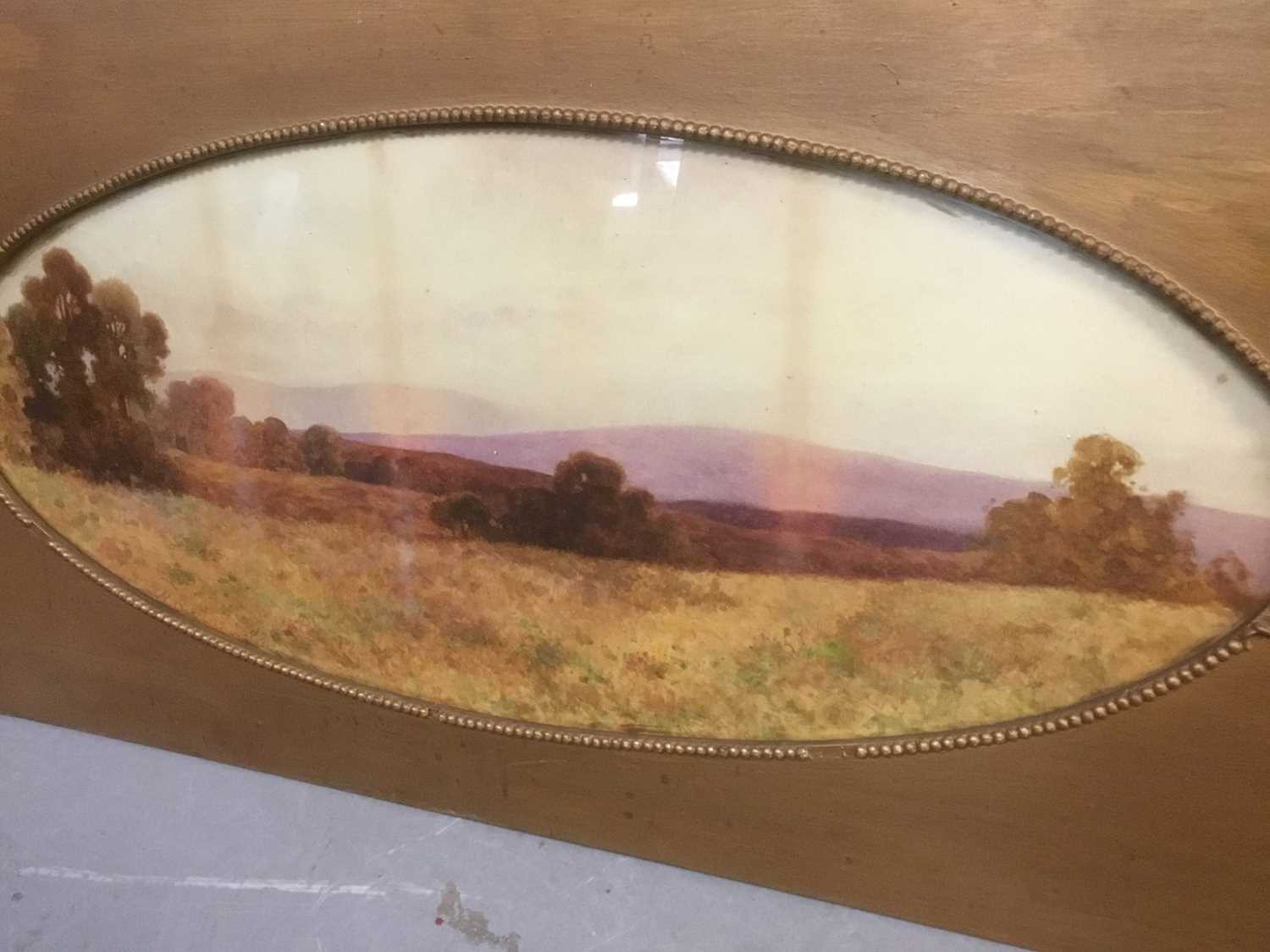 H Sinclair Jackson, watercolour landscape oval, and collection of decorative pictures and prints - Image 2 of 11