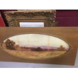 H Sinclair Jackson, watercolour landscape oval, and collection of decorative pictures and prints