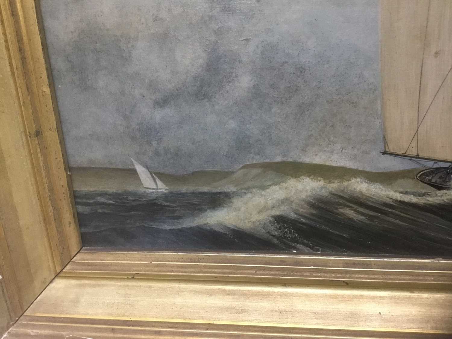 John Holden (20th century), oil on board, marine scene, gilt frame - Image 5 of 6