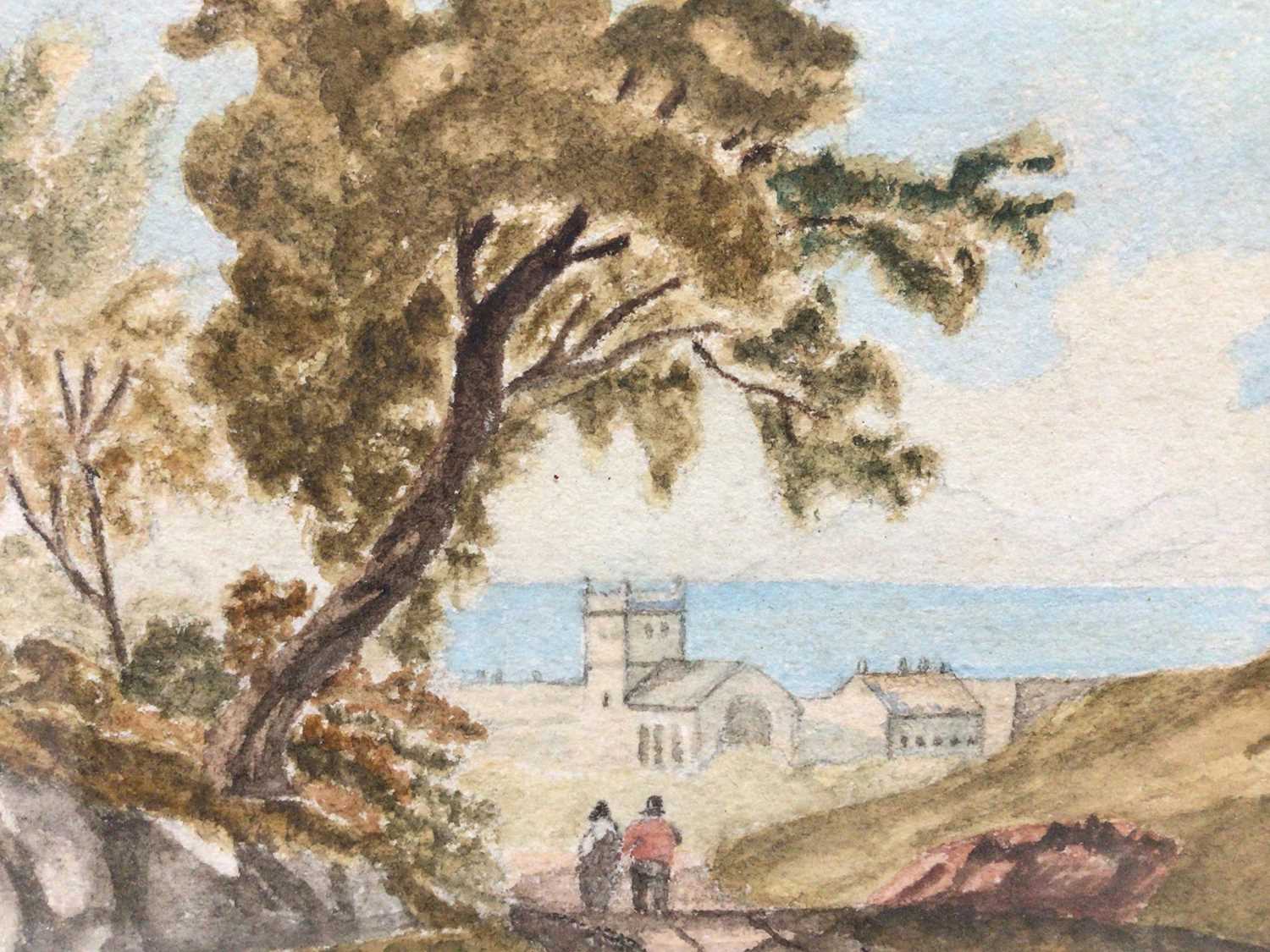 Victorian English School watercolour - a view of Bangor, inscribed and dated 1878, label verso, in g