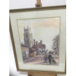 Anthea Du Rose (contemporary) watercolour- Stoke by Nayland