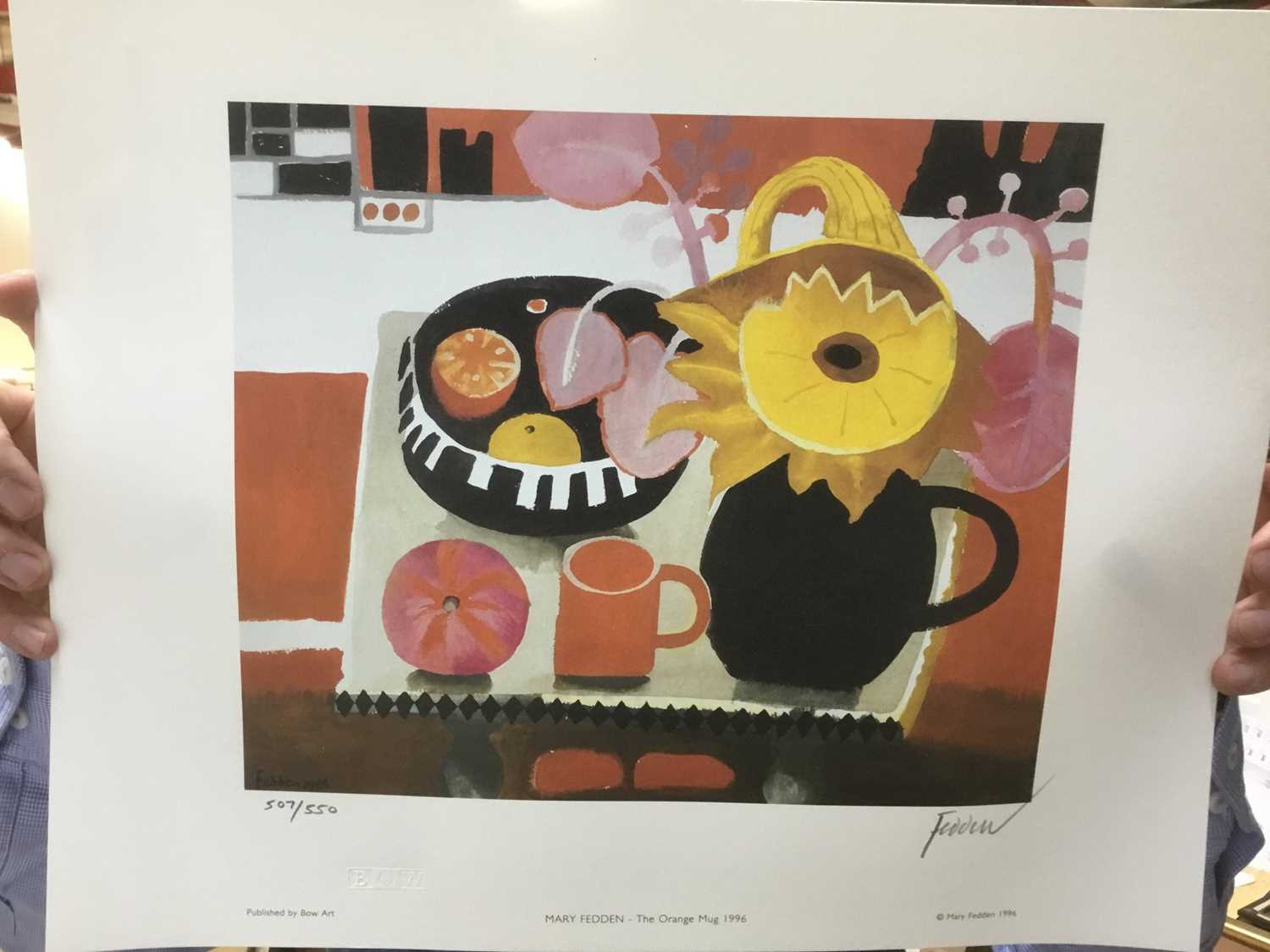 *Mary Fedden (1915-2012) signed limited edition print, 'The Orange Mug', 1996, No. 507 / 550, publis - Image 4 of 4