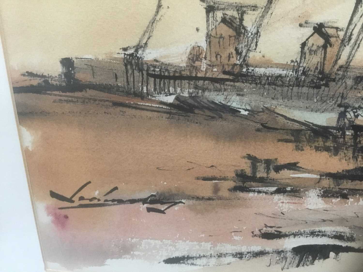 Kurt Schicketanz watercolours 'Lago todo los Santos' and 'Caleta de Pescadores Iquique' - Image 3 of 14