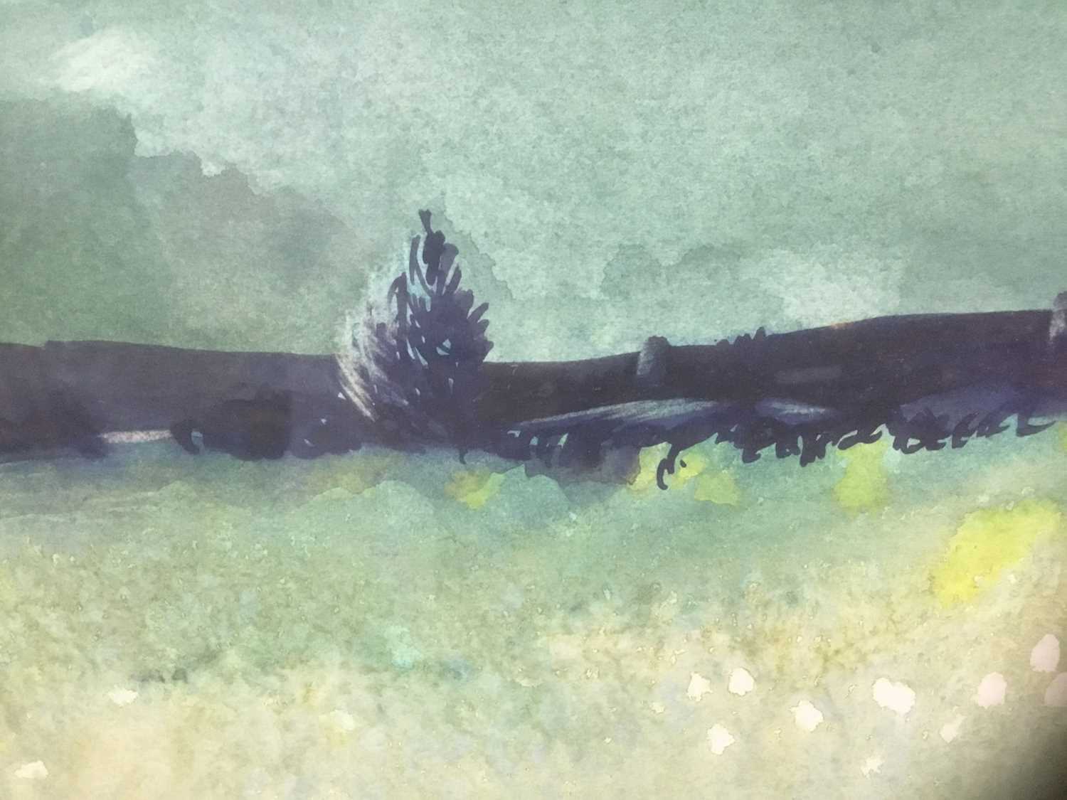 Late 20th century watercolour - French Landscape, indistinctly signed and titled, dated 1987, 43cm x - Image 7 of 7