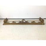 Victorian brass fender 136cm wide