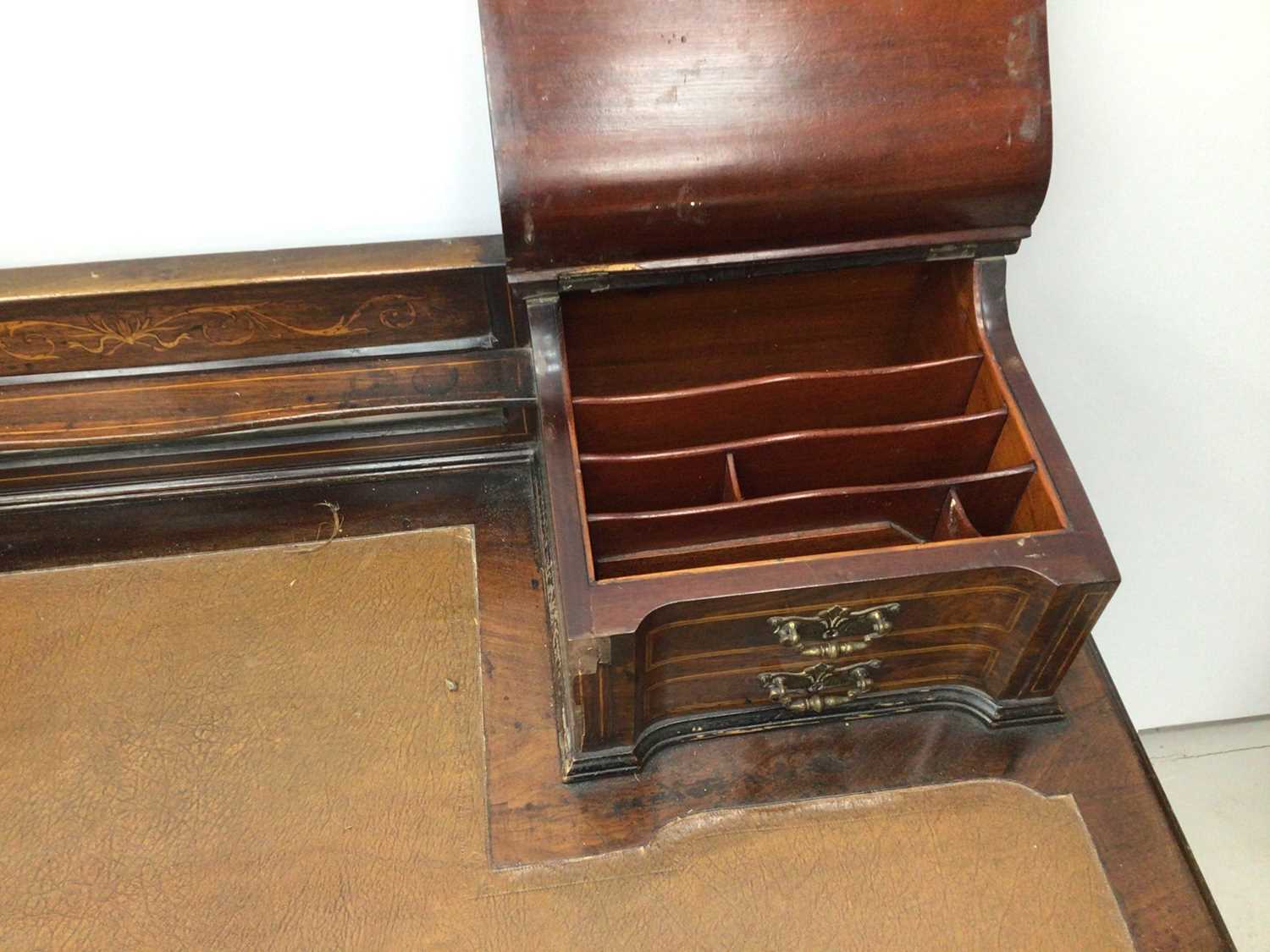 Edwardian rosewood amd inlaid desk by James Schoolbred and Co - Image 7 of 7